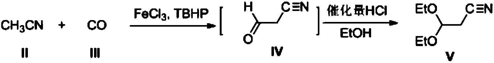 一种胞嘧啶中间体3，3-二乙氧基丙腈的制备方法